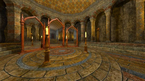 yeraltı Tapınağı nın 3d cg işleme.