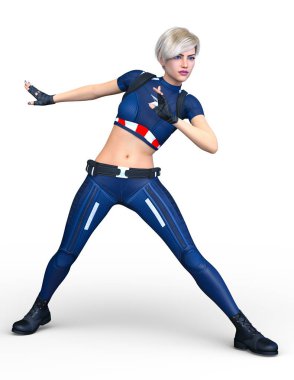 3d cg işleme süper bir kadın.