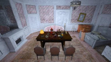 Yemek Masası 3d cg render.