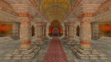 yeraltı Tapınağı nın 3d cg işleme.