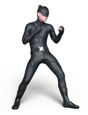 bir süper kahraman 3d cg render.