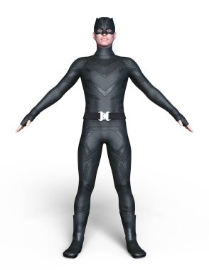 bir süper kahraman 3d cg render.