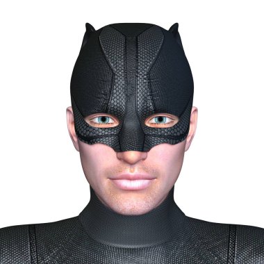 bir süper kahraman 3d cg render.