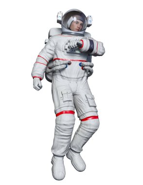 bir astronot 3d cg render.