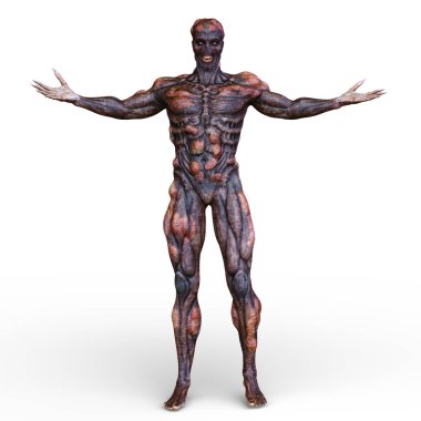 bir canavar 3d cg işleme.