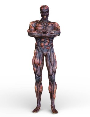 bir canavar 3d cg işleme.