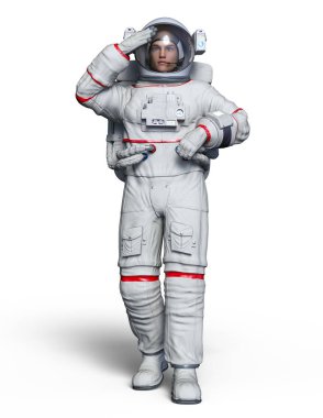 bir astronot 3d cg render.