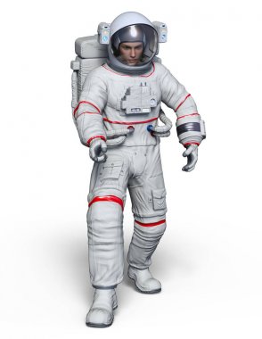 bir astronot 3d cg render.