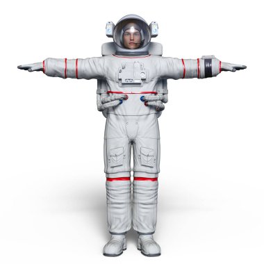 bir astronot 3d cg render.