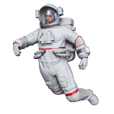 bir astronot 3d cg render.