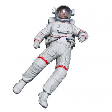 bir astronot 3d cg render.