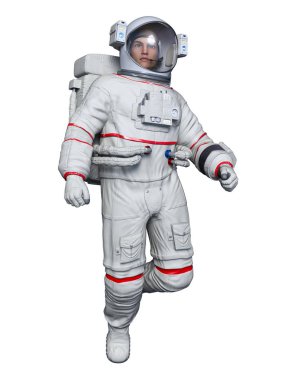 bir astronot 3d cg render.