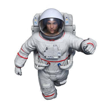 bir astronot 3d cg render.