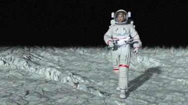 bir astronot 3d cg render.