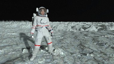 bir astronot 3d cg render.