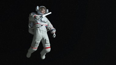 bir astronot 3d cg render.