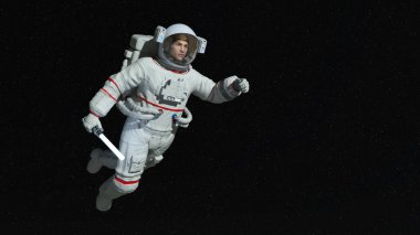 bir astronot 3d cg render.