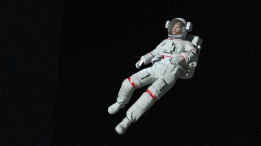 bir astronot 3d cg render.
