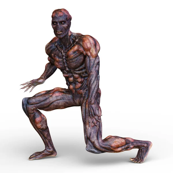 bir canavar 3d cg işleme.