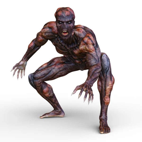 bir canavar 3d cg işleme.