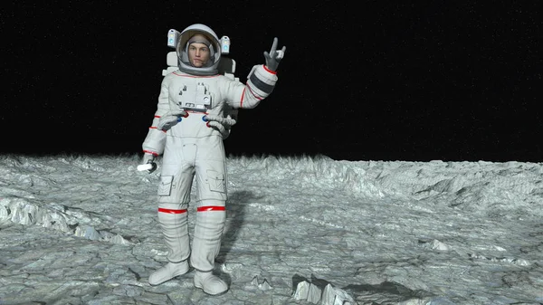 bir astronot 3d cg render.