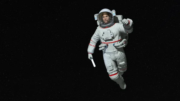 Rendering Astronaut — Stockfoto