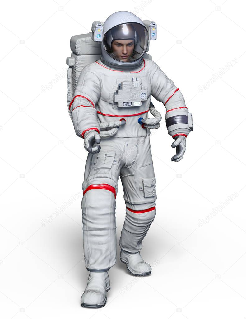 3D CG rendering of an astronaut.