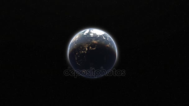 Rendering Della Terra Elementi Questa Immagine Forniti Dalla Nasa — Video Stock