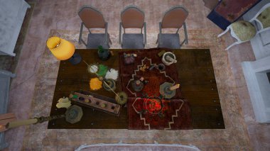 Yemek Masası 3d cg render.