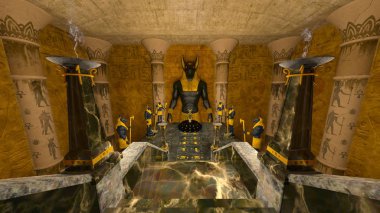 Antik kalıntıların 3d cg render.