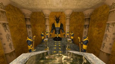 Antik kalıntıların 3d cg render.
