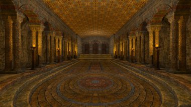 yeraltı Tapınağı nın 3d cg işleme.