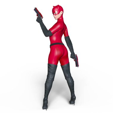 3d cg işleme süper bir kadın