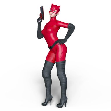 3d cg işleme süper bir kadın