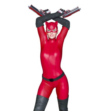 3d cg işleme süper bir kadın