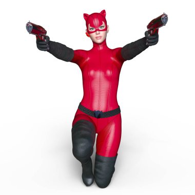 3d cg işleme süper bir kadın