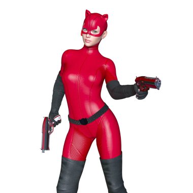 3d cg işleme süper bir kadın