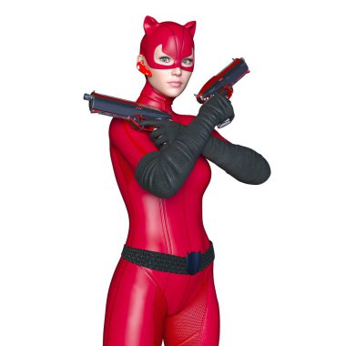 3d cg işleme süper bir kadın