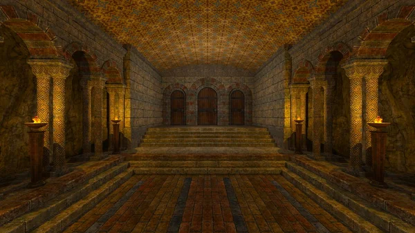 yeraltı Tapınağı nın 3d cg işleme.