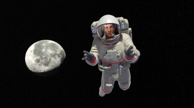 3d cg işlenmesi bir astronot. Bu görüntü bir şekilde döşenmiş tarafından Nasa unsurları.