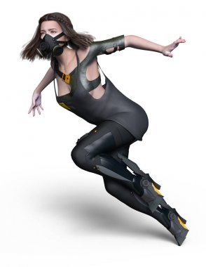 3d cg işleme süper bir kadın.