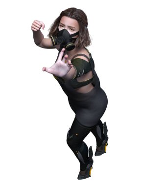 3d cg işleme süper bir kadın.