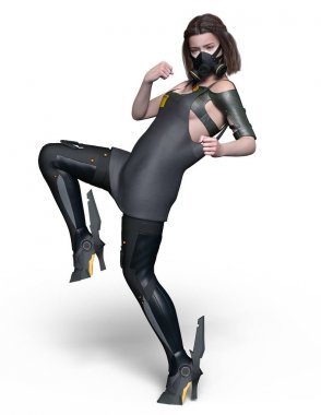 3d cg işleme süper bir kadın.