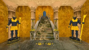 Antik kalıntıların 3d cg render.