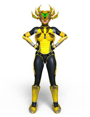 3d cg işleme süper bir kadın.