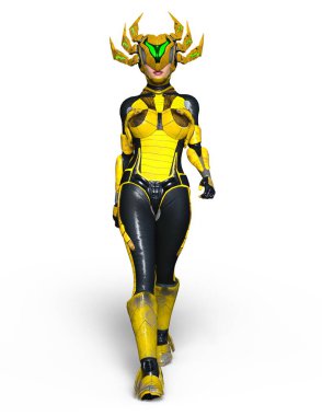 3d cg işleme süper bir kadın.