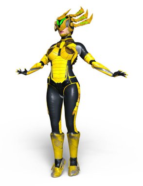 3d cg işleme süper bir kadın.