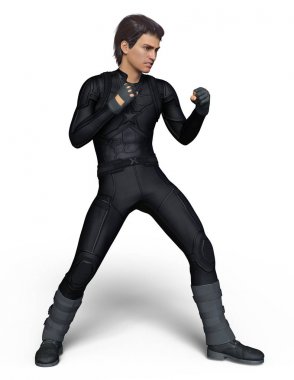 bir süper kahraman 3d cg render.