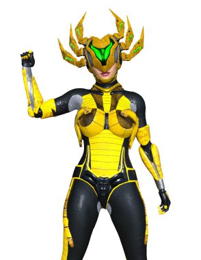 3d cg işleme süper bir kadın.