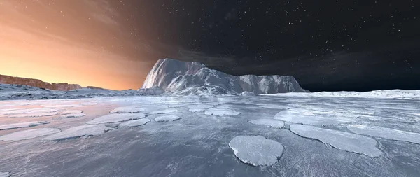 Рендеринг Ледника — стоковое фото